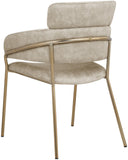 Yara Velvet Dining Chair Set - Luxurious Comfort with Brushed Brass Frame for Modern Dining Spaces