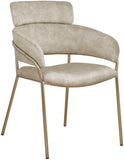 Yara Velvet Dining Chair Set - Luxurious Comfort with Brushed Brass Frame for Modern Dining Spaces