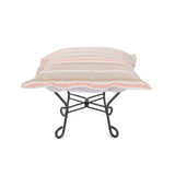 Indoor/Outdoor Puff Scroll Ottoman Dune Terra