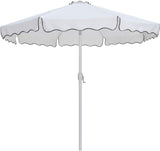 Amalfi - Patio Umbrella - Black Base / White Pole