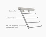 Orderly™ Ecru Belt, Tie & Scarf Hanging Rail