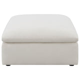 Hobson Square Upholstered Ottoman Ivory