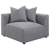 Jennifer Upholstered Corner Chair Grey