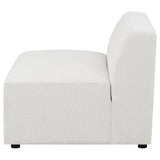 Freddie Upholstered Tight Back Armless Chair Pearl
