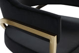 Madelyn Contemporary Velvet Dining Chairs - Luxurious Comfort with Brushed Brass Finish - Set of 2