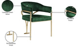Madelyn Contemporary Velvet Dining Chairs - Luxurious Comfort with Brushed Brass Finish - Set of 2