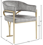 Madelyn Contemporary Velvet Dining Chairs - Luxurious Comfort with Brushed Brass Finish - Set of 2