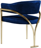 Madelyn Contemporary Velvet Dining Chairs - Luxurious Comfort with Brushed Brass Finish - Set of 2