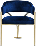 Madelyn Contemporary Velvet Dining Chairs - Luxurious Comfort with Brushed Brass Finish - Set of 2