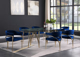 Madelyn Contemporary Velvet Dining Chairs - Luxurious Comfort with Brushed Brass Finish - Set of 2