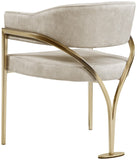 Madelyn Contemporary Velvet Dining Chairs - Luxurious Comfort with Brushed Brass Finish - Set of 2