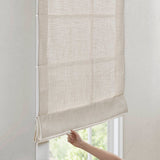 Total Blackout Cordless Roman Shade Linen