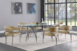 Madelyn Contemporary Velvet Dining Chairs - Luxurious Comfort with Brushed Brass Finish - Set of 2