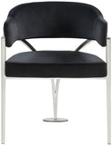 Madelyn Contemporary Velvet Dining Chairs - Luxurious Comfort with Brushed Brass Finish - Set of 2