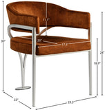 Madelyn Contemporary Velvet Dining Chairs - Luxurious Comfort with Brushed Brass Finish - Set of 2