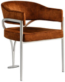 Madelyn Contemporary Velvet Dining Chairs - Luxurious Comfort with Brushed Brass Finish - Set of 2