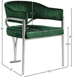Madelyn Contemporary Velvet Dining Chairs - Luxurious Comfort with Brushed Brass Finish - Set of 2