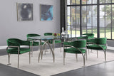 Madelyn Contemporary Velvet Dining Chairs - Luxurious Comfort with Brushed Brass Finish - Set of 2