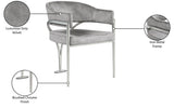 Madelyn Contemporary Velvet Dining Chairs - Luxurious Comfort with Brushed Brass Finish - Set of 2