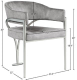 Madelyn Contemporary Velvet Dining Chairs - Luxurious Comfort with Brushed Brass Finish - Set of 2