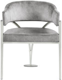Madelyn Contemporary Velvet Dining Chairs - Luxurious Comfort with Brushed Brass Finish - Set of 2