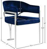 Madelyn Contemporary Velvet Dining Chairs - Luxurious Comfort with Brushed Brass Finish - Set of 2