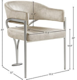 Madelyn Contemporary Velvet Dining Chairs - Luxurious Comfort with Brushed Brass Finish - Set of 2