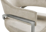 Madelyn Contemporary Velvet Dining Chairs - Luxurious Comfort with Brushed Brass Finish - Set of 2