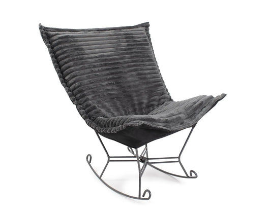 Puff Rocker Shar Pei Charcoal/Black