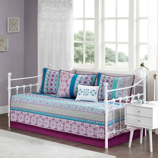 Wholesale Boho Purple 6-Piece Daybed Set