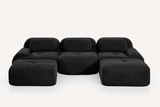 MIA 117'' 3-Seater Sofa with 2 Ottomans