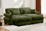 CLOUDIES 94" Loveseat with 2 Ottomans