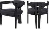 Carlyle Contemporary Dining Chair - Elegant Faux Leather Upholstery with Solid Wood Frame Design