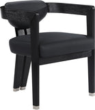 Carlyle Contemporary Dining Chair - Elegant Faux Leather Upholstery with Solid Wood Frame Design