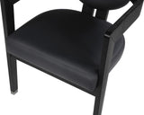 Carlyle Contemporary Dining Chair - Elegant Faux Leather Upholstery with Solid Wood Frame Design