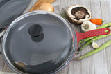 Chasseur Enameled Cast Iron Fry Pan with Glass Lid 11-inch