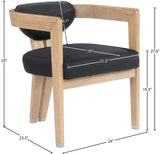 Carlyle Contemporary Dining Chair - Elegant Faux Leather Upholstery with Solid Wood Frame Design