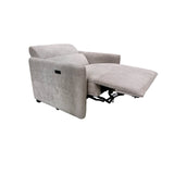 Modern Shelter Back Power Recliner, Light Grey*