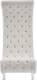 Crescent Modern Accent Chair with Soft Velvet Upholstery and Chic Acrylic Legs for Stylish Spaces