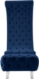 Crescent Modern Accent Chair with Soft Velvet Upholstery and Chic Acrylic Legs for Stylish Spaces