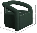 Otto Contemporary Accent Chair with Curved Back, Stylish Design, and Comfortable Seating Experience