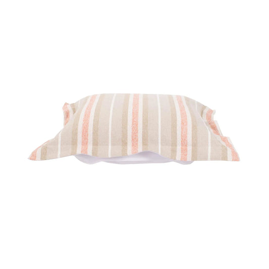 Indoor/Outdoor Puff Scroll Ottoman Dune Terra Cover Only