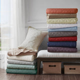 3 Piece Reversible Cottage Quilt Set, Balsam Green