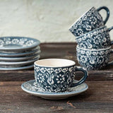 Handmade Turkish Coffee Cup & Saucer – Grey