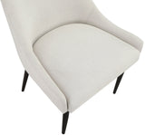 Camden Dining Chair Set of 2 - Luxurious Upholstered Comfort with Durable Matte Black Metal Legs