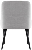 Camden Dining Chair Set of 2 - Luxurious Upholstered Comfort with Durable Matte Black Metal Legs