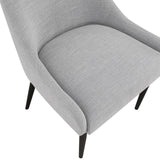 Camden Dining Chair Set of 2 - Luxurious Upholstered Comfort with Durable Matte Black Metal Legs