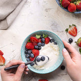 Kook Geometric Ceramic Cereal Bowls, Set of 6