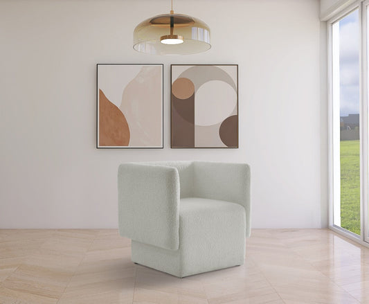 Vera Contemporary Accent Chair - Stylish Boucle Fabric Seating for Modern Living Room & Bedroom