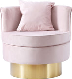 Kendra Contemporary Accent Chair with Gold Swivel Base - Chic Comfort for Your Living Room Decor